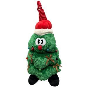 Holiday Animated Sound N Light Christmas Tree Plush Spiral Hat 17" Tall READ